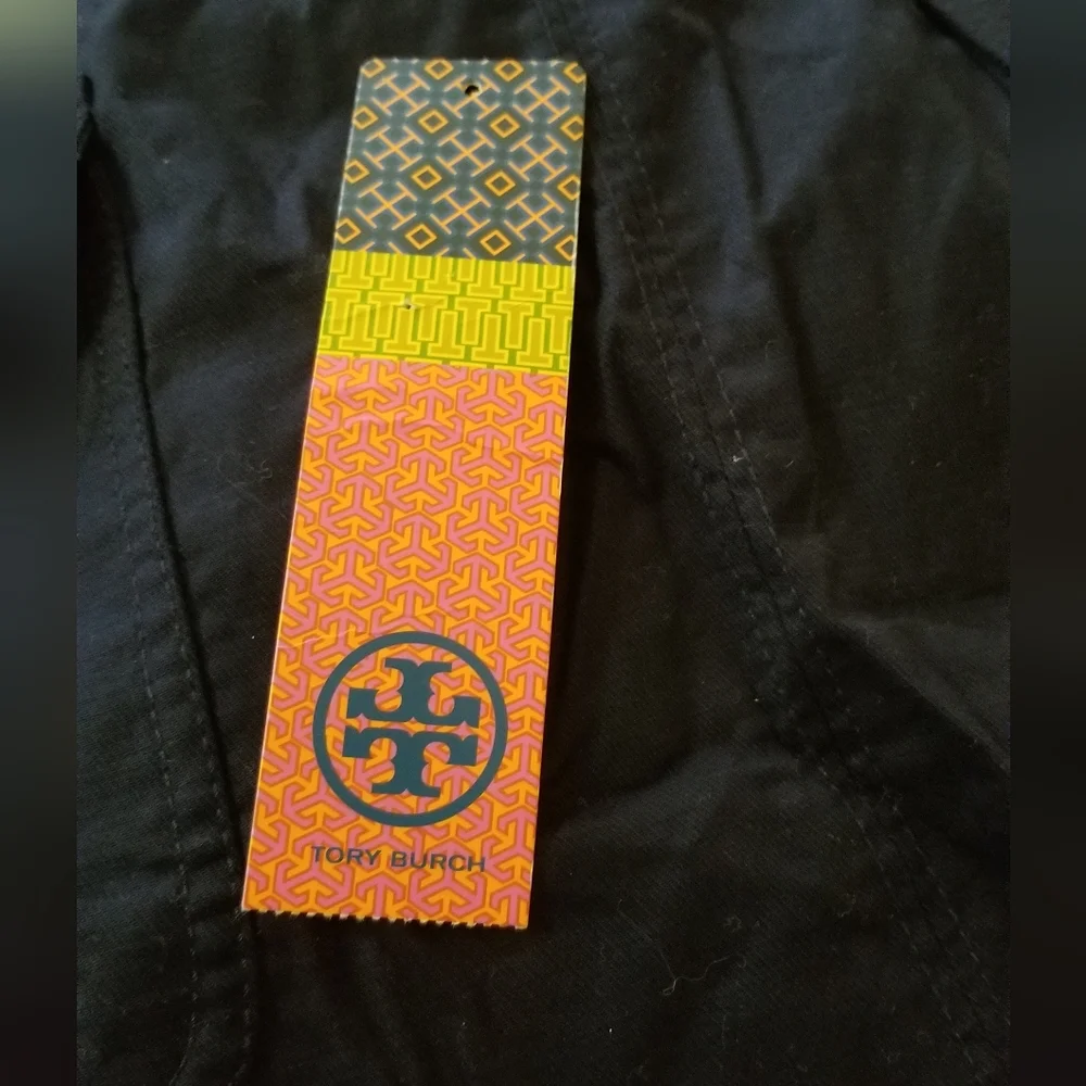 Tory Burch Navy Blue Ruffle Hem Cargo Skirt Size 12 - Picture 14 of 16